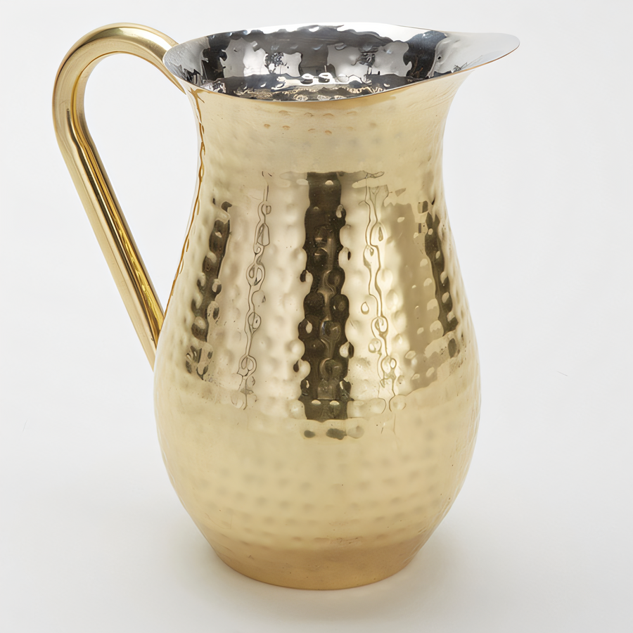 Product image #1 for American Metalcraft 84 oz Hammered Gold Single-Wall Long Neck Bell Pitcher