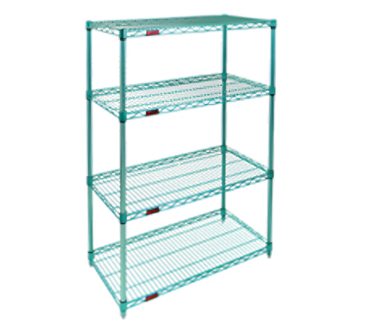 Product image #1 for EagleGard 4-Tier Wire Shelving Starter Unit, 30W x 18D x 74H, Stationary, Hybrid Epoxy Finish