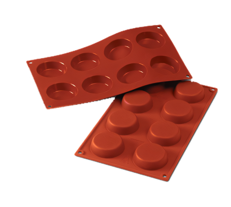 Product image #1 for Silikomart 8-Cavity Silicone Flan Mold