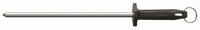 Mundial 10-Inch Round Regular-Cut Sharpening Steel with Black Poly Handle and Hanging Ring