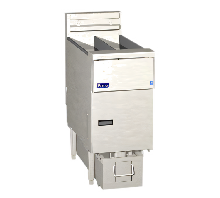Product image #1 for Pitco Solstice Electric Single-Tank Floor Model Fryer with Built-In SoloFilter System, 40-50 lb Oil Capacity, 14 kW