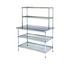 Thumbnail image #1 for Eagle AdjusTable Two-Tier Heavy-Duty Stainless Steel Work Surface System with Double Overshelves, 36W x 30D