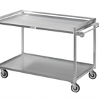 Thumbnail image #2 for Channel Manufacturing Lifetime Tough TDC2953A-2 Heavy-Duty Aluminum Utility/Bussing Cart, 53 x 29 x 36 Inches, 2 Shelves, 500 lb Capacity