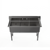 Thumbnail image #1 for Mixrite 3-Compartment Stainless Steel Sink with Left and Right Drainboards, 18 x 18 x 12 Inch Bowls, 90-Inch Wide