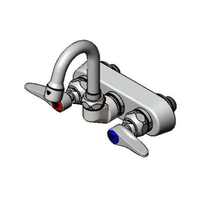 T&S Brass B-1146-01 Wall-Mount Workboard Faucet, 4-Inch Centers, Swivel Gooseneck, 2.2 GPM