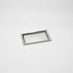 Thumbnail image #1 for American Metalcraft HMRT712 Rectangular Hammered 18/8 Stainless Steel Serving Tray, 12-3/8 x 7-3/8 x 1 Inch Case of 6