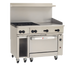 Thumbnail image #1 for Wolf Challenger XL C48C-4B24GT 48-Inch Gas Restaurant Range with 4 Burners, 24-Inch Griddle, and Convection Oven