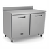 Thumbnail image #1 for Kelvinator Commercial 61-Inch Two-Section Countertop Worktop Refrigerator with Backsplash and Solid Doors