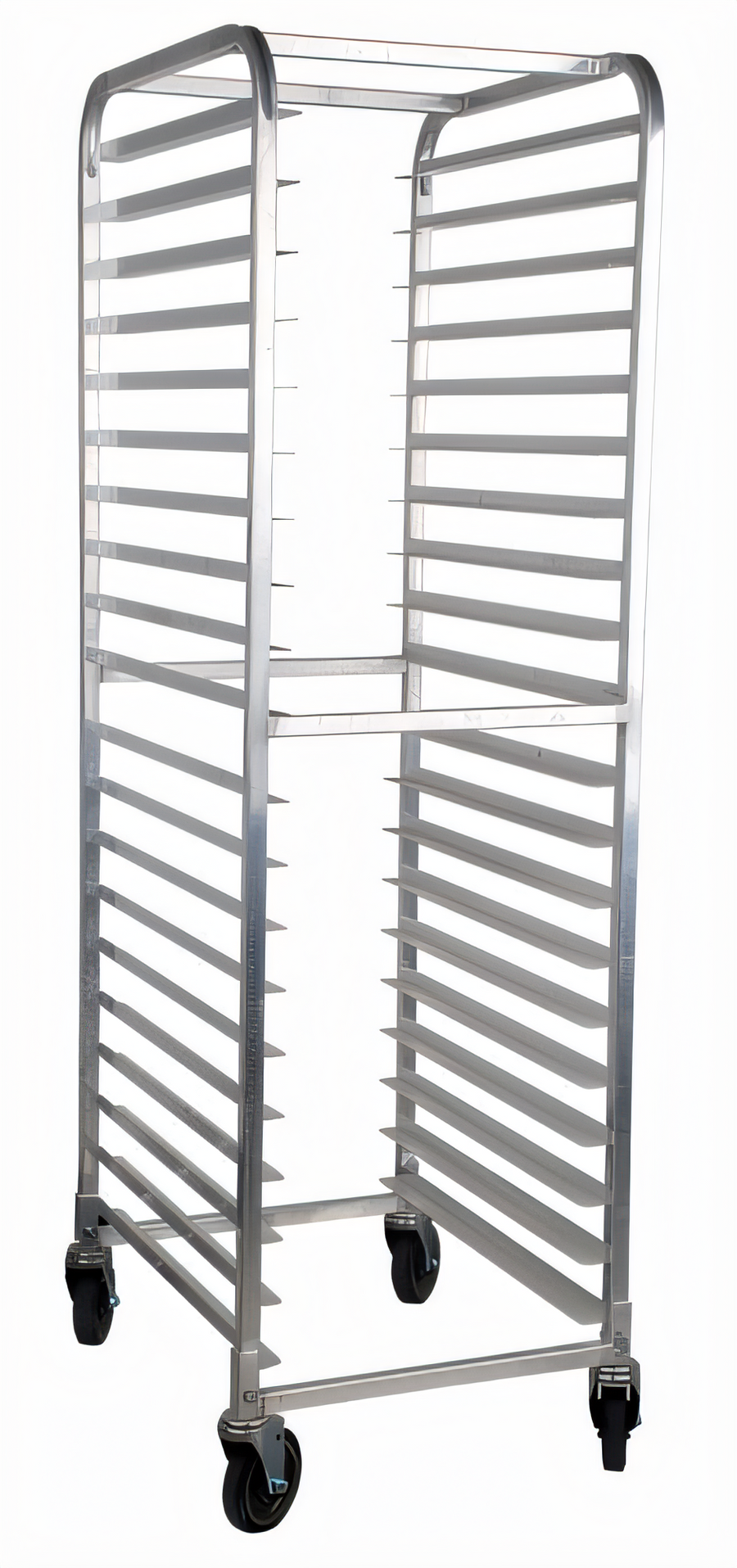 Product image #1 for Omcan USA Mobile End-Load Open-Side Steam Table Pan Rack, 20 Pan Capacity, Aluminum