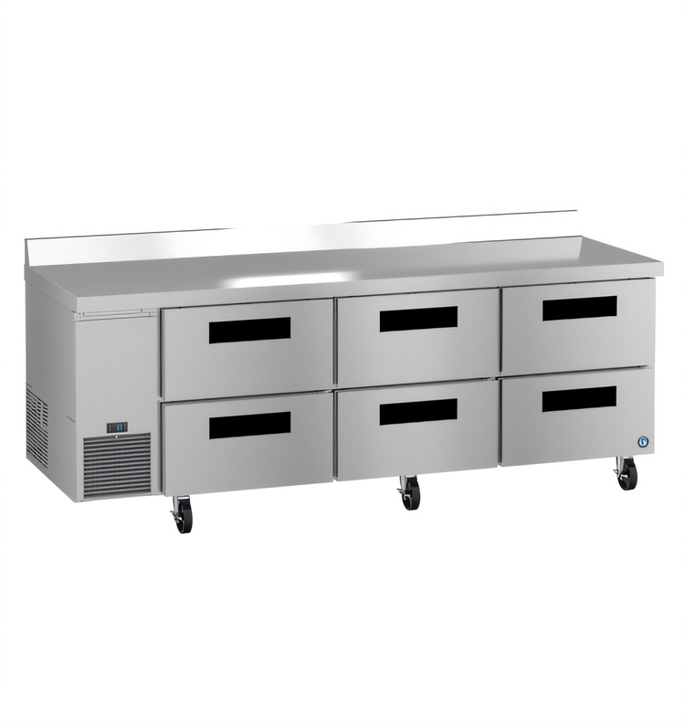 Product image #1 for Hoshizaki Steelheart Three-Section 93-Inch 6-Drawer Worktop Refrigerator