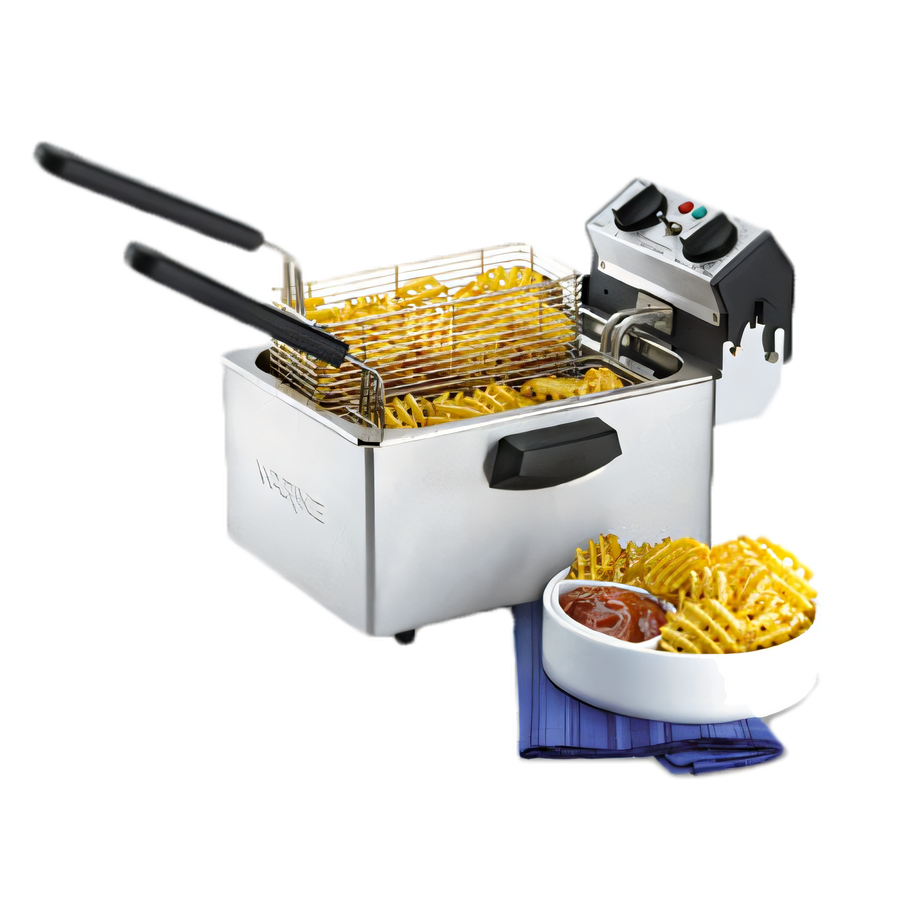 Product image #1 for Waring Countertop Electric Deep Fryer with Twin Baskets, 8.5 lb Capacity