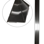 Thumbnail image #1 for NBR Equipment CGI-60 Stainless Steel Inside Corner Guard, 2"W x 2"D x 60"H, with Adhesive Tape Backing