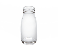 American Metalcraft 3 oz Clear Glass Milk Bottle