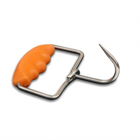 Dexter Russell BarrBrothers 4-1/2 Inch Stainless Steel Open Grip Hook, Center Pull