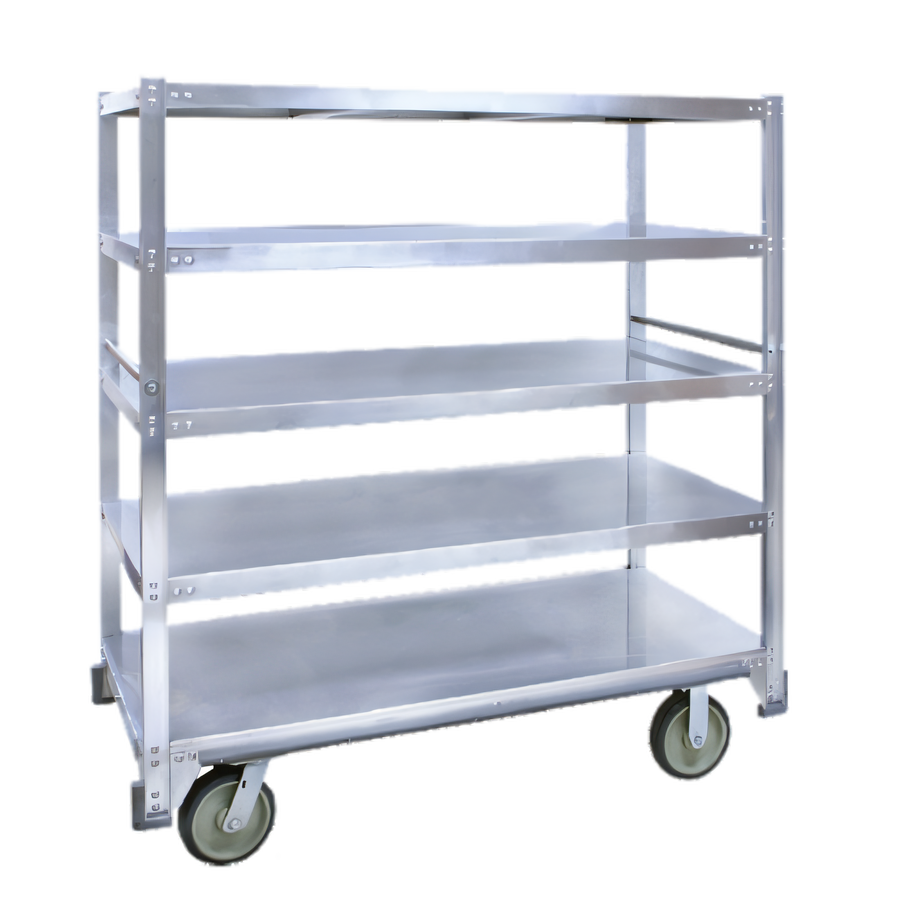 Product image #1 for Cres Cor Aluminum Queen Mary Cart with 5 Shelves and 8-Inch Swivel Casters