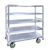Thumbnail image #1 for Cres Cor Aluminum Queen Mary Cart with 5 Shelves and 8-Inch Swivel Casters