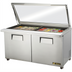 Thumbnail image #1 for True 60-Inch Mega-Top 2-Door Sandwich/Salad Prep Table with Flat Glass Lid