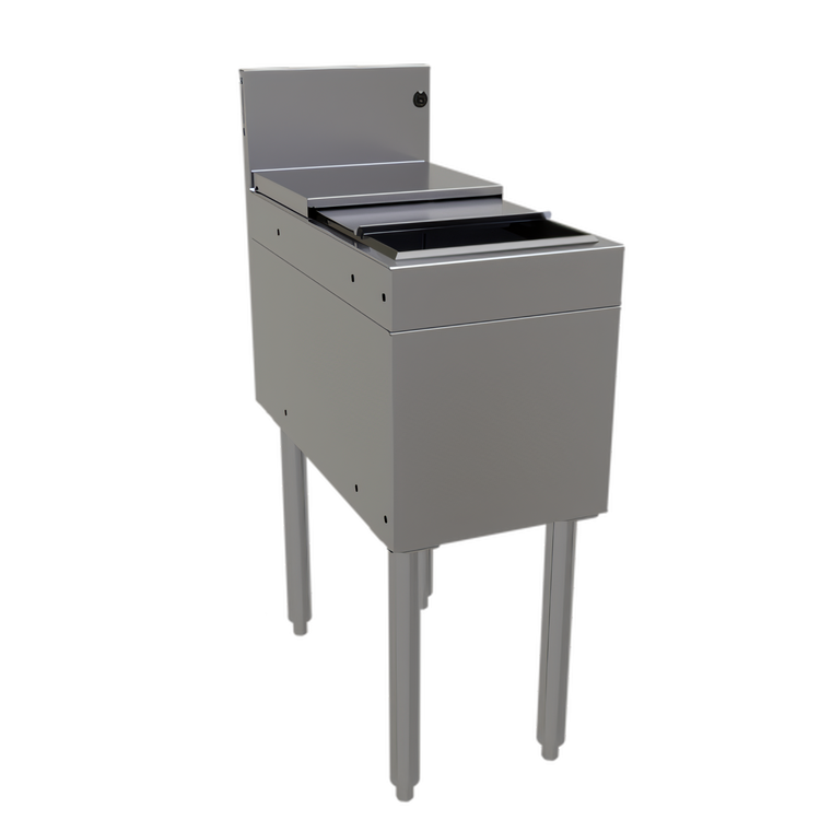 Product image #1 for Glastender Underbar Stainless Steel Ice Bin with Sliding Cover, 12 x 24 Inch, 42 lb Capacity