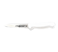 Admiral Craft Advantage Series 4-Inch Straight Edge Paring Knife, Stamped High-Carbon Stainless Steel, White Polypropylene Handle, 2-Pack