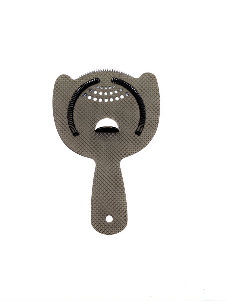 Product image #1 for Barfly Diamond Lattice Heavy-Duty Spring Bar Strainer, 6 Inch, 2-Prong, Gun Metal Black Finish