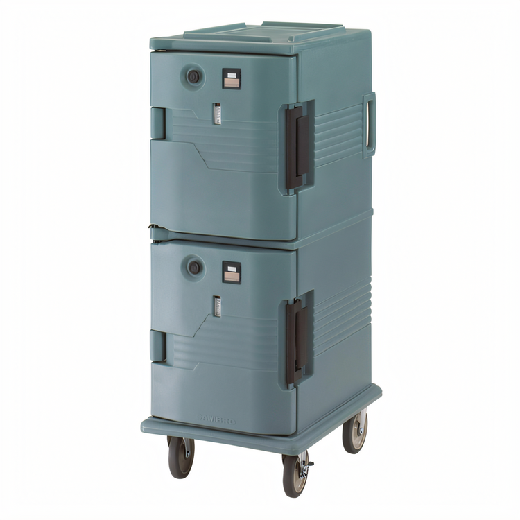 Product image #2 for Cambro Ultra Camcart Heated Replacement Retrofit Bottom Door for UPCH800 Series Food Pan Carrier, 110V, Slate Blue