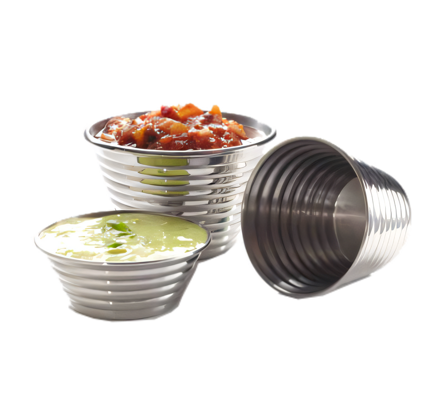 Product image #1 for American Metalcraft 2-1/2-Ounce Stainless Steel Ribbed Sauce Cup