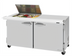 Thumbnail image #1 for Turbo Air PRO Series 60-1/4-Inch Two-Section Sandwich/Salad Mega Prep + Work Station Refrigerated Prep Table with Flat Lid