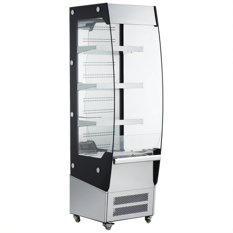Product image #1 for Black Diamond Vertical Air Curtain Merchandiser Open-Air Cooler, 7.8 Cu. Ft., Stainless Steel