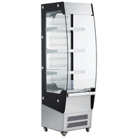 Black Diamond Vertical Air Curtain Merchandiser Open-Air Cooler, 7.8 Cu. Ft., Stainless Steel