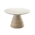 Thumbnail image #1 for American Metalcraft Hampton Collection Sun-Bleached Ribbed Round Wood Buffet Pedestal Riser, 7-1/4 Inches High