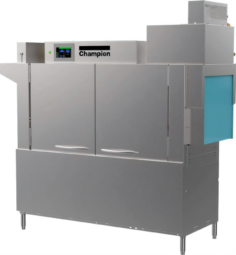 Product image #1 for Champion Pro Series 64 PRO-HR 64-Inch High-Temperature Two-Tank Rack Conveyor Dishwasher with Heat Recovery