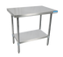 Thumbnail image #1 for BK Resources 30-Inch x 24-Inch 18-Gauge 430 Stainless Steel Work Table with Adjustable Undershelf