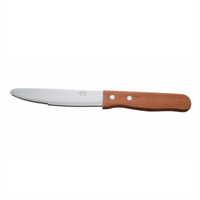 Winco Jumbo 10-Inch Steak Knife with 5-Inch Stainless Steel Blade and Oak Wood Handle