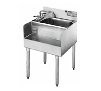 Eagle 2200 Series 18-Inch Underbar Side-To-Side Modular Add-On Unit, Blender Dump Sink with Faucet, Basket Drain and Duplex Receptacle