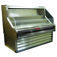 Howard-McCray Ovation Series 39-Inch Wide, 44-Inch High Self-Contained Open-Air Merchandiser, Stainless Steel, LED Lighting