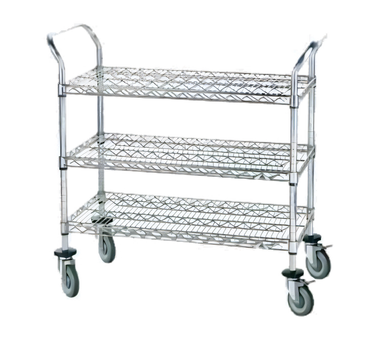 Product image #1 for Advance Tabco Special Value Series 3-Shelf Wire Bus Cart, 36 x 18 x 38 Inches, Chrome Plated