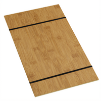 American Metalcraft Wood/Bamboo Rubber Band Board Tabletop Menu Holder, 9 x 15-1/2 Inches