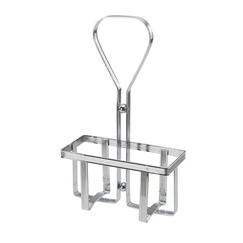Product image #1 for Winco Square Chrome-Plated Oil & Vinegar Cruet Rack for Two 6 oz Square Cruets