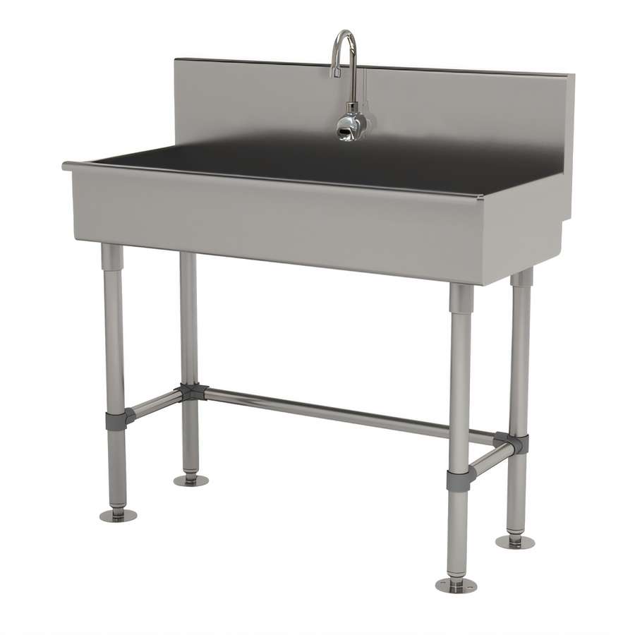 Product image #1 for Advance Tabco ADA Freestanding 40-Inch One-Station Stainless Steel Service Sink with Electronic Faucet