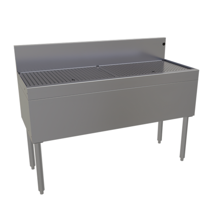 Product image #1 for Glastender Free-Standing Stainless Steel Underbar Drainboard with Removable Perforated Insert, 48 x 19 Inches