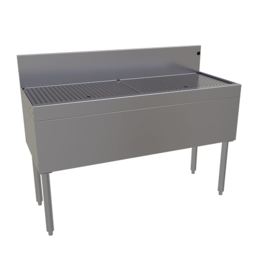 Product image #1 for Glastender Free-Standing Stainless Steel Underbar Drainboard with Removable Perforated Insert, 48 x 19 Inches