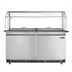 Thumbnail image #1 for KoolMore 60-Inch 2-Door Commercial Refrigerated Prep Table with Sneeze Guard and Buffet Slide
