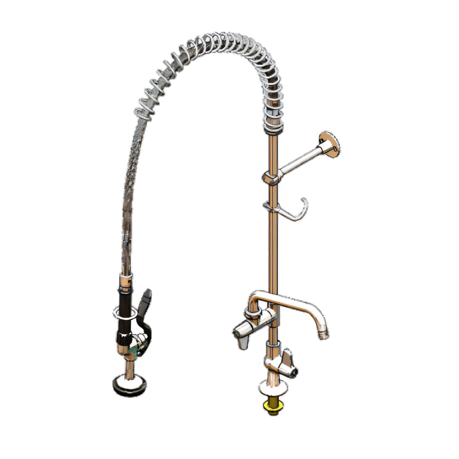 Product image #1 for equip 5PR-1S08 Single-Hole Deck-Mount Pre-Rinse Unit with 8 1/8" Swing Nozzle and 44" Hose
