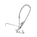 Thumbnail image #1 for T&S Brass EasyInstall B-0154-14-CR-BC Wall-Mount Pre-Rinse Unit with Add-On Faucet, 14-Inch Swing Nozzle, 0.65 GPM Spray Valve
