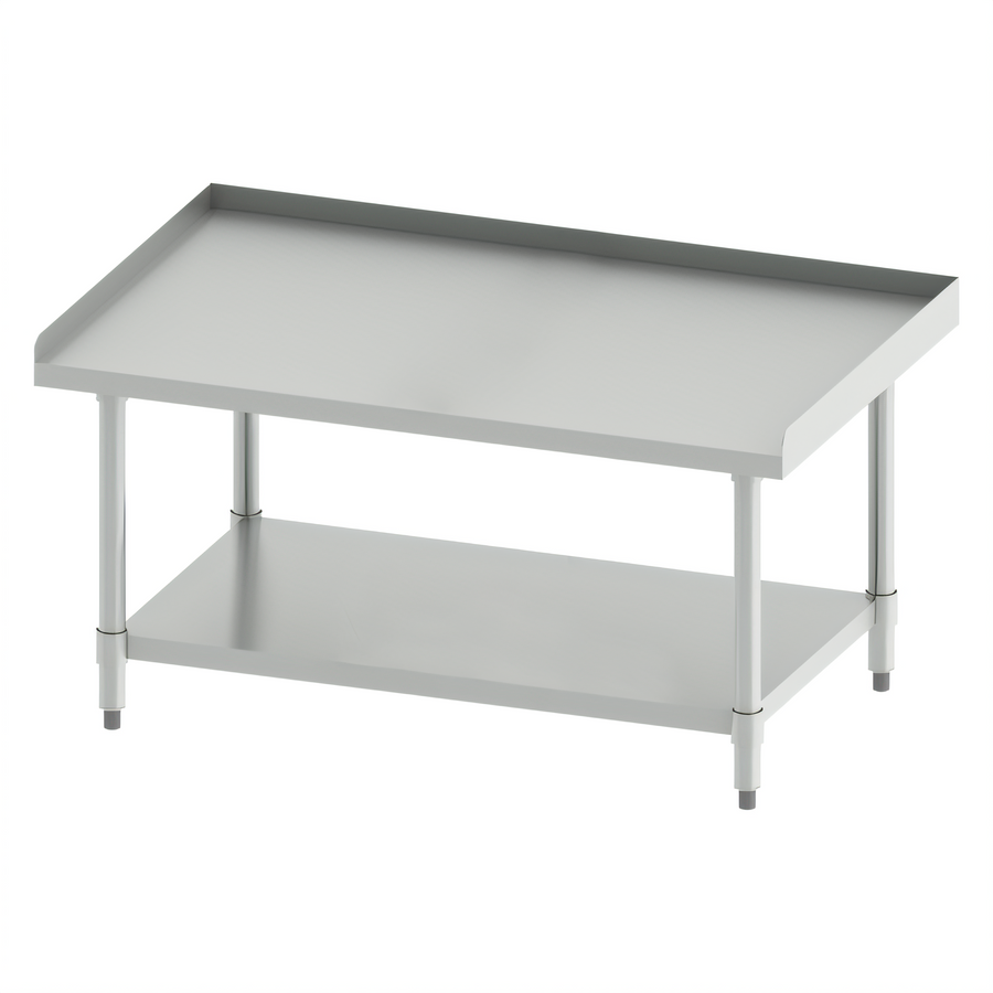 Product image #1 for Winco Stainless Steel Equipment Stand with Raised Edges and Galvanized Undershelf, 48 x 30 x 24 Inches