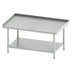Thumbnail image #1 for Winco Stainless Steel Equipment Stand with Raised Edges and Galvanized Undershelf, 48 x 30 x 24 Inches