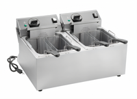 Vollrath Countertop Double-Well Electric Deep Fryer, 10 lb Capacity Per Well, 120V