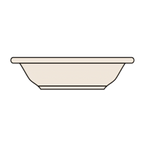 Thumbnail image #2 for Crestware Dover White RE31 Ceramic Fruit/Monkey Dish, 4 oz, 4-3/4-inch, White Case of 3