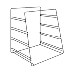 Thumbnail image #1 for Hatco FSDT4TPR 4-Tier Half-Size Sheet Pan Rack for Food Display Cases