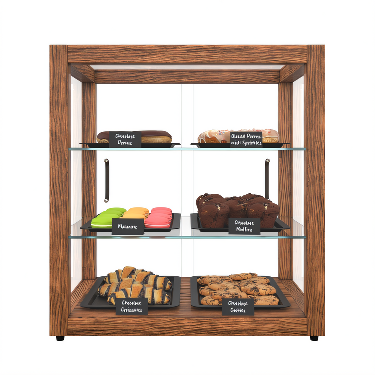 Product image #1 for KoolMore 18-Inch Full-Service Countertop Bakery Display Case with 3 Tempered Glass Shelves